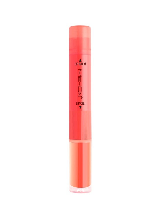 ME-ON Juicy Lips Duo | pH Lip Balm + Lip Oil Combo | Hydrating & Nourishing | Non-Sticky Gloss | For Dry & Chapped Lips | Soft, Glossy Finish | Travel-Friendly Lip Care (6.1 gm, Peach) - Image 2